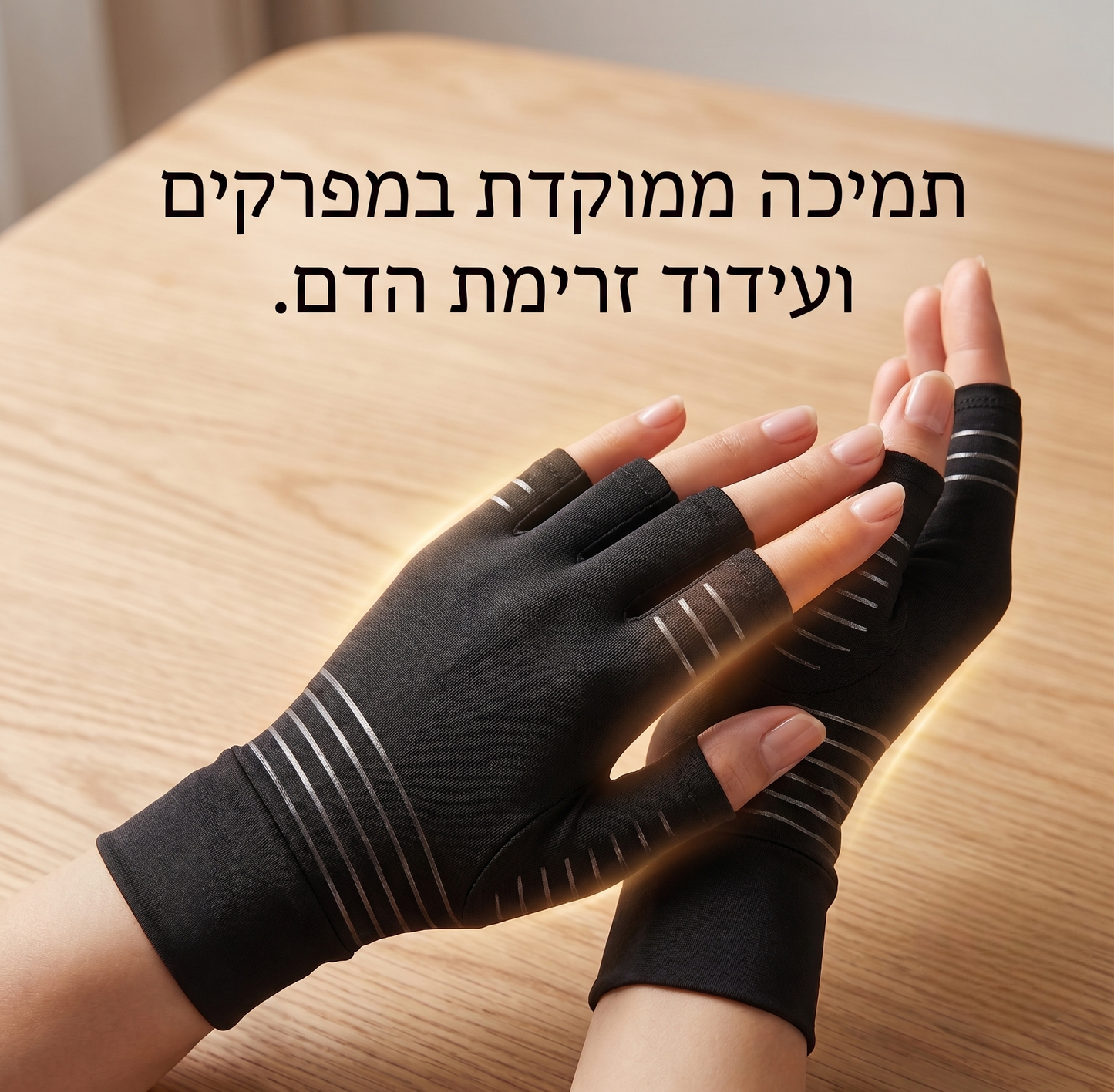 Flowzy Grip™ – כפפות לחץ ותמיכה לכף היד