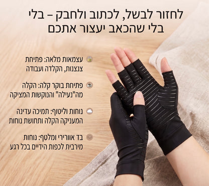 Flowzy Grip™ – כפפות לחץ ותמיכה לכף היד