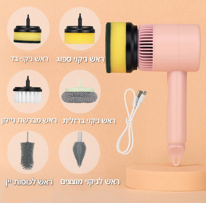 מברשת ניקוי חשמלית מקצועית